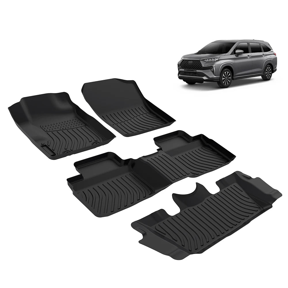 Toyota Avanza & Veloz 2022-2024 Custom Fit TPE Floor Mats Full Set