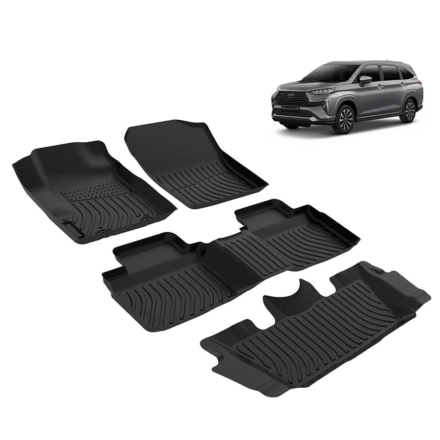 Toyota Avanza & Veloz 2022-2024 Custom Fit TPE Floor Mats Full Set