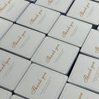 Mini Square Gold Tinplate Metal Box | Embossed Design | Custom Packaging | 100 MOQ