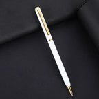 Slim Metal Ballpoint Pen with Custom Logo for Office Writing and Corporate Gifts