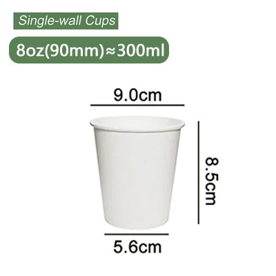 8oz Custom Printed Double Wall Paper Coffee Cups with Lids | MOQ 5000