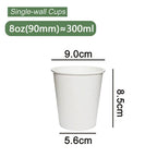 8oz Custom Printed Double Wall Paper Coffee Cups with Lids | MOQ 5000