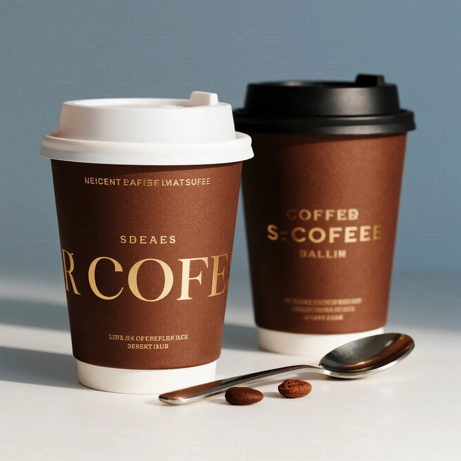 Wholesale Disposable Double Wall Paper Coffee Cup with Lids