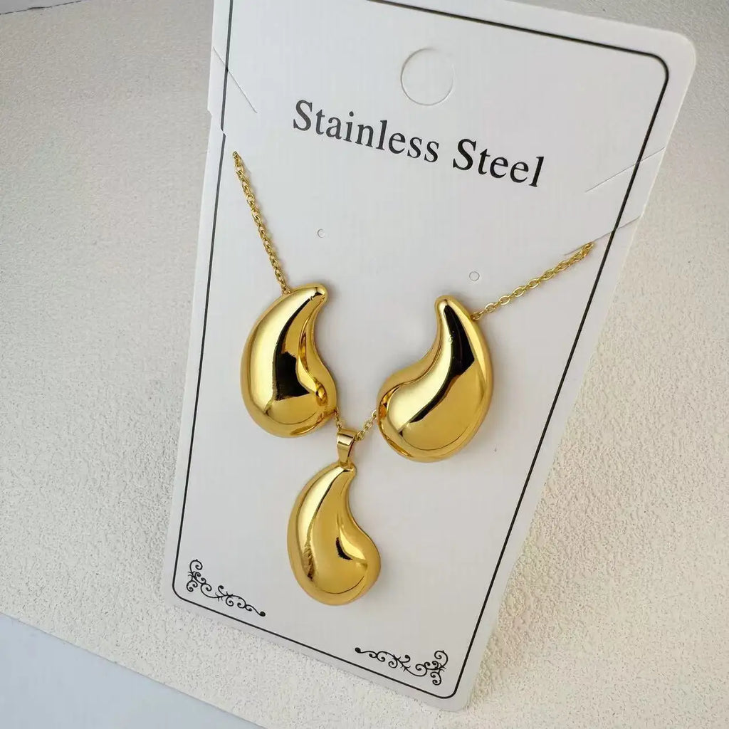 Custom 18K Gold Plated Stainless Steel Jewelry Set | MOQ 2