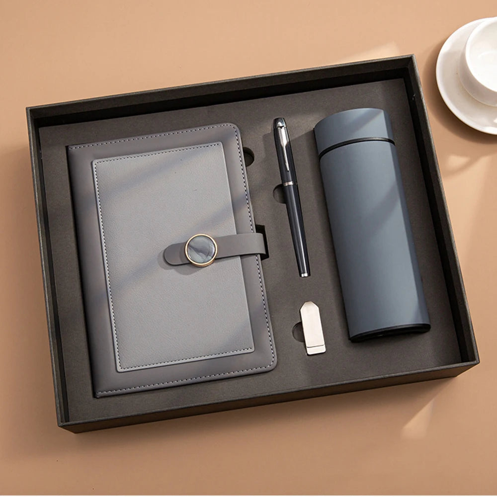 Luxury PU Leather Notebook Set | A5 | 100 Sheets | Pen Included