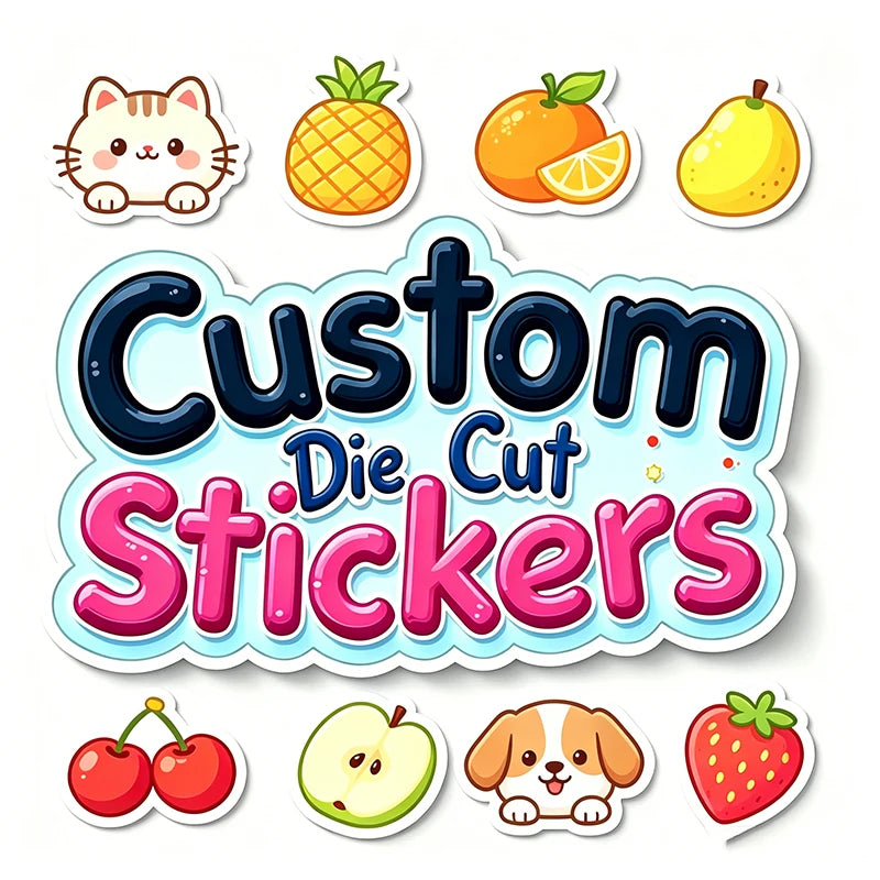 Custom Vinyl Sticker | Waterproof | Die-Cut | Matte/Glossy | 1 MOQ | Custom Logo