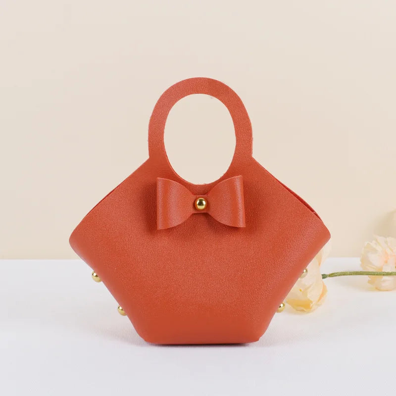 Custom PU Leather Jewelry Handbag Wholesale | 10 MOQ Wedding Favor Bag