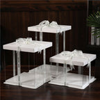 Transparent PET Cake Box | Tall Clear Display Box | Wholesale Bakery Packaging