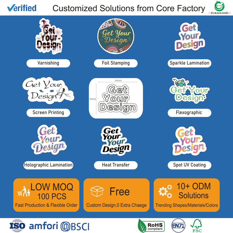 Custom Waterproof Logo Stickers on Roll for Packaging and Shipping