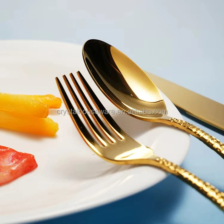 Stainless Steel Flatware Sets | 5-Piece PVD Gold | Wholesale