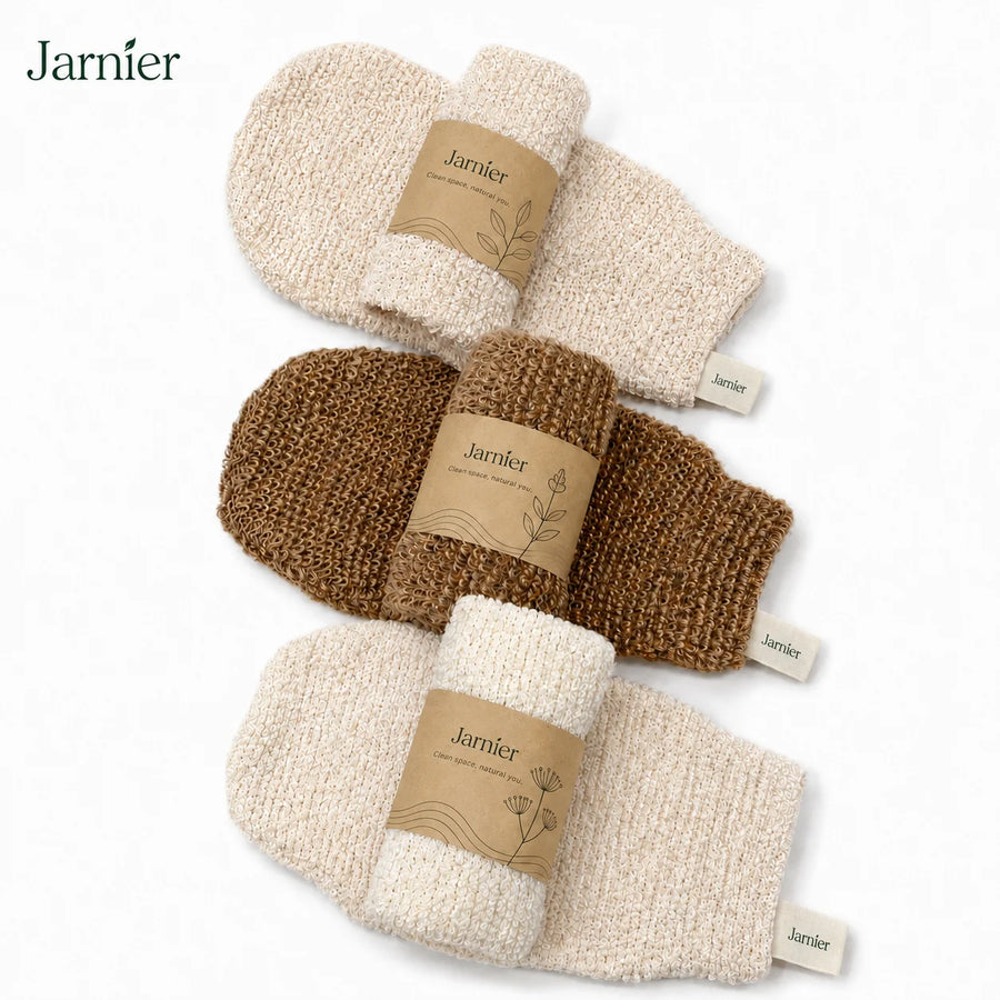 Natural Fiber Exfoliating Gloves | REACH/CA65 | MOQ 1 | 7-Day Lead Time