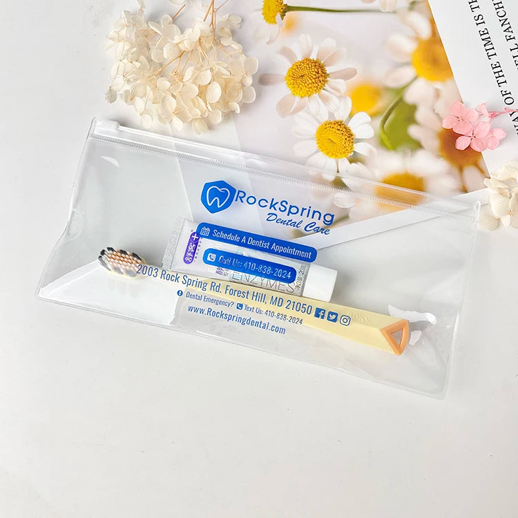 Custom Printed PVC Pouch with Full-Color Print | Waterproof Toiletry Bag for Travel & Gift Packaging