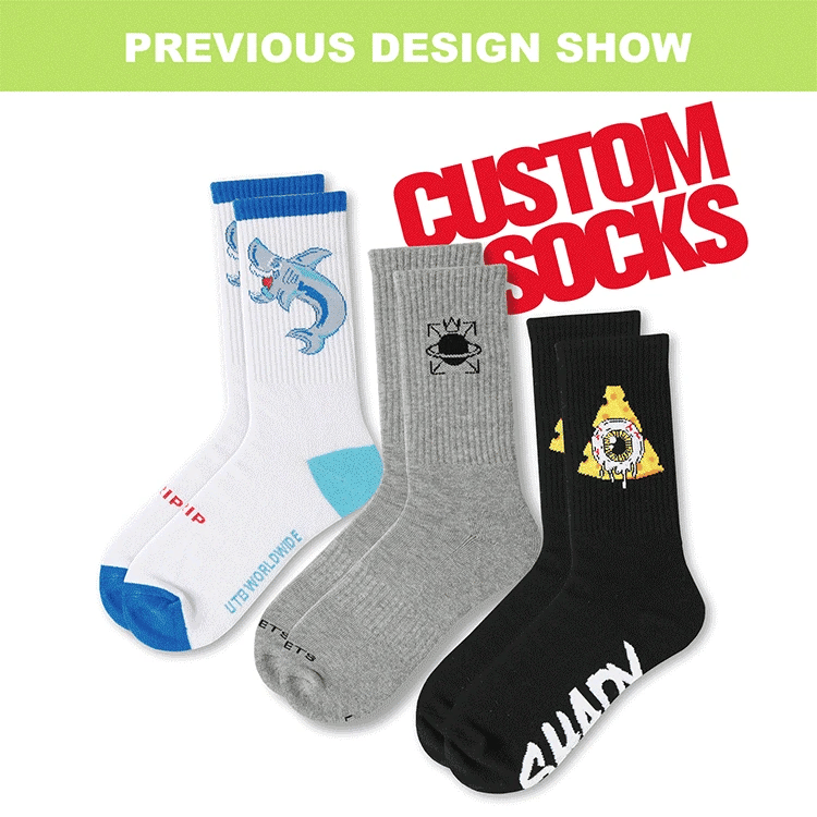 Custom Bamboo Cotton Socks with Logo | No MOQ | 7-Day Lead