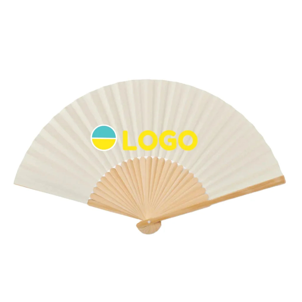 Custom Wooden Hand Fan | Foldable Wood Handle Fan | Bulk Corporate Events