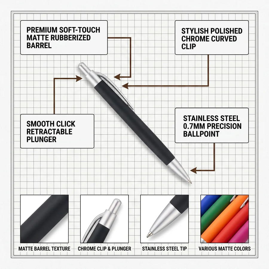 Custom Ballpoint Pens with Logo | Hotel Pens MOQ 100
