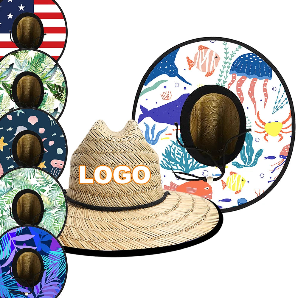 Custom Straw Lifeguard Hats with Logo | 1 MOQ BSCI Certified