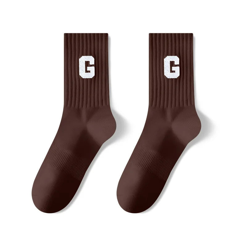 Custom Jacquard Logo Socks | 86% Cotton Crew Socks