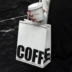 Custom Kraft Paper Bags | Cafe Coffee Food Delivery Bags