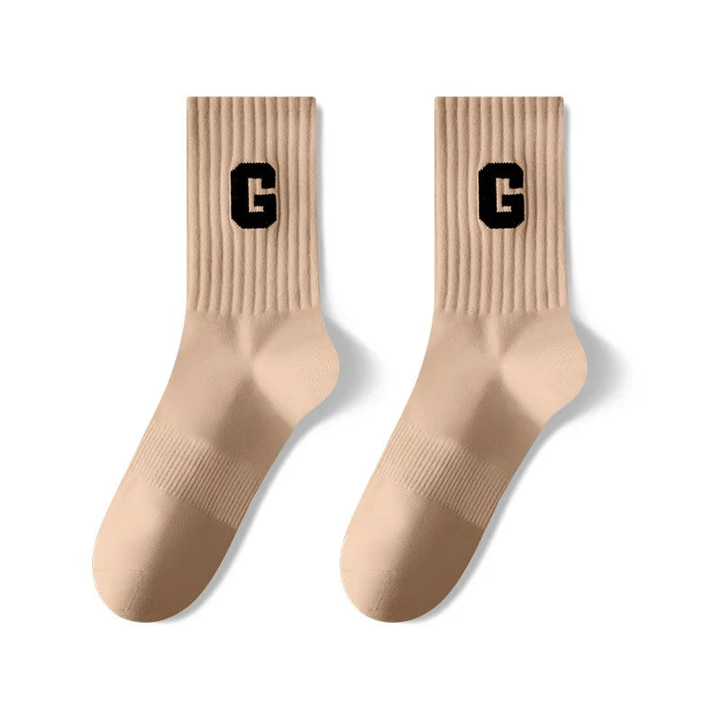 Custom Jacquard Logo Socks | 86% Cotton Crew Socks