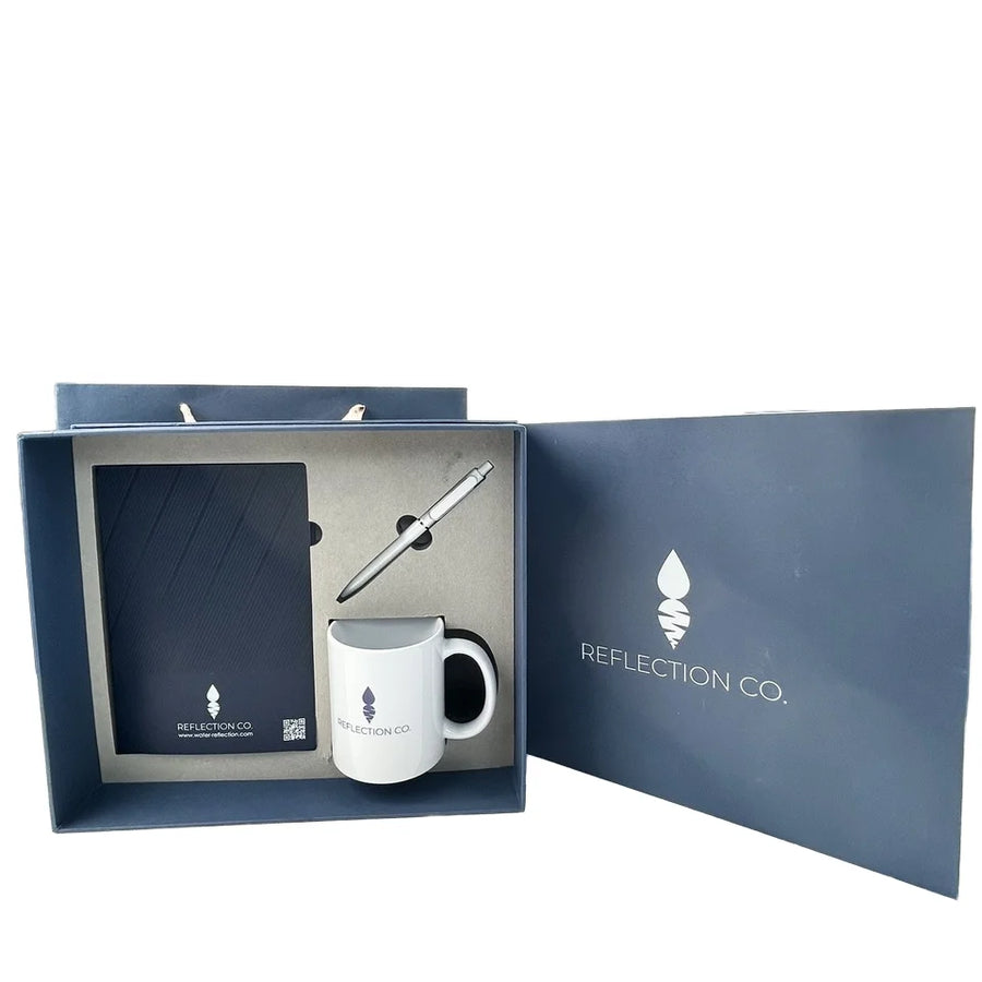 Custom Logo Corporate Souvenir Kit - Premium Notebook & Pen Gift Set
