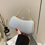 Custom Crystal Clutch Bags – PU Evening Bag with Crystal Handle