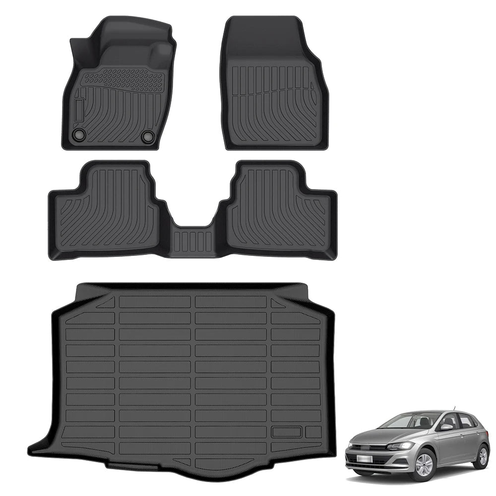 Volkswagen Polo Custom-Fit 3D TPE Floor Mats & Trunk Liner (2017-2025)