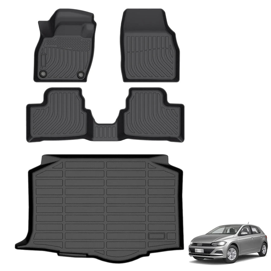 Volkswagen Polo Custom-Fit 3D TPE Floor Mats & Trunk Liner (2017-2025)
