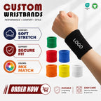Custom Cotton Sports Wristbands | 1-Piece MOQ & 31-Day Lead Time | Breathable & Adjustable | Summer Sports