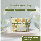Custom Polyester Cosmetic Bags: 15-Day Lead, XS-XXXL Sizes | Waterproof Zipper Pouches with Logo