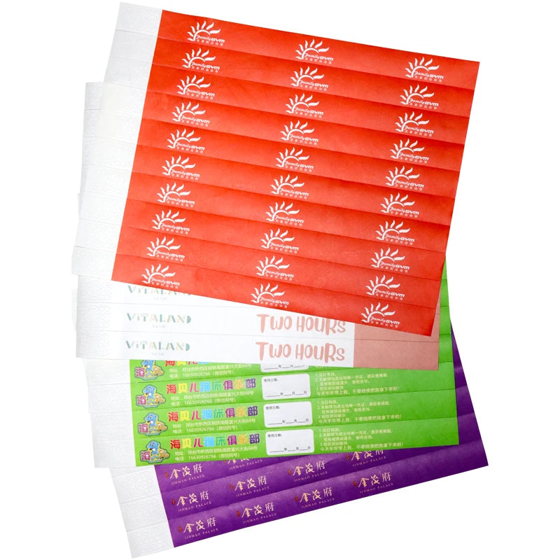 Custom Tyvek Wristbands with QR Code | Bulk MOQ 500