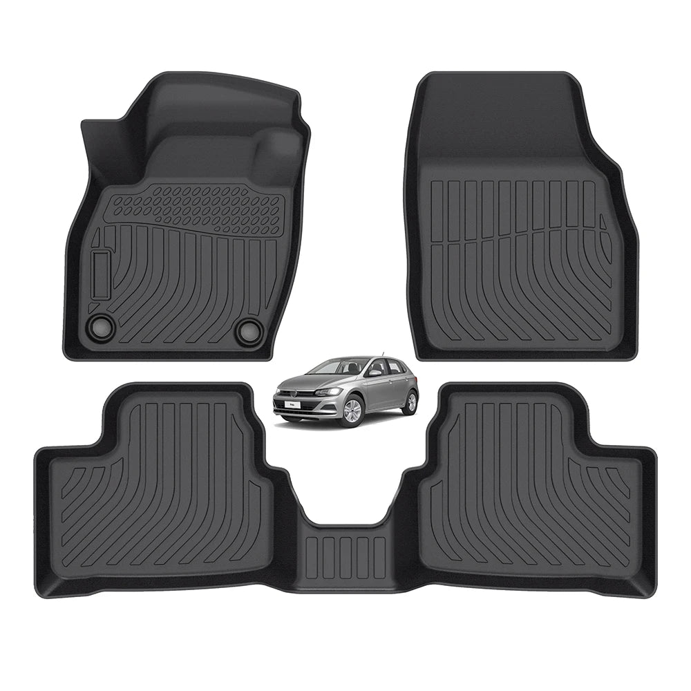 Volkswagen Polo Custom-Fit 3D TPE Floor Mats & Trunk Liner (2017-2025)