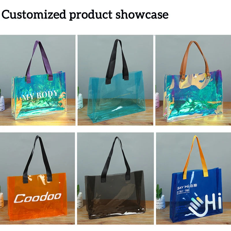Custom PVC Cosmetic Bag Transparent Waterproof | Logo Toiletry Pouch | Bulk