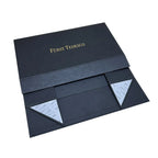 Custom Luxury Rigid Gift Box 200 MOQ | Magnetic Closure Cardboard Box with Hot Stamping for Clothing & Cosmetics