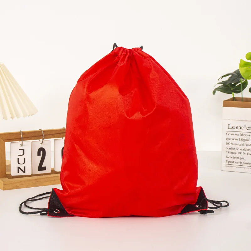 Custom Microfiber Synthetic Leather Drawstring Bag: Waterproof, Thermal Print Logo, MOQ 50 for Gym & Camping