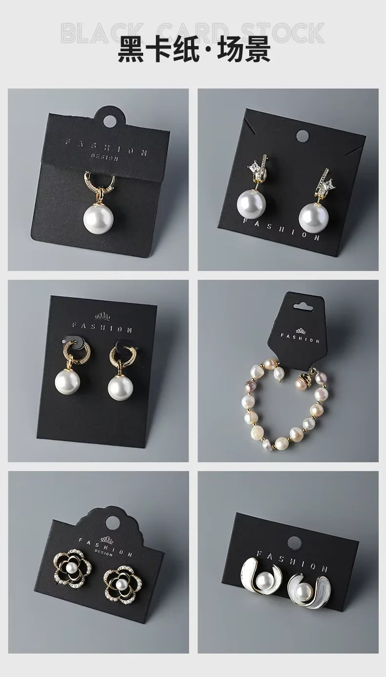 Custom Paper Jewelry Display Cards with Logo | MOQ 100