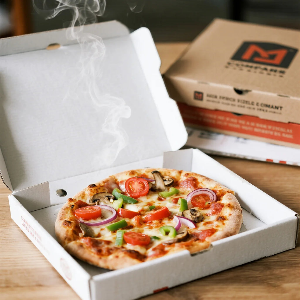 Custom Corrugated Pizza Box Wholesale | 10 12 14 Inch with Flexo Printing