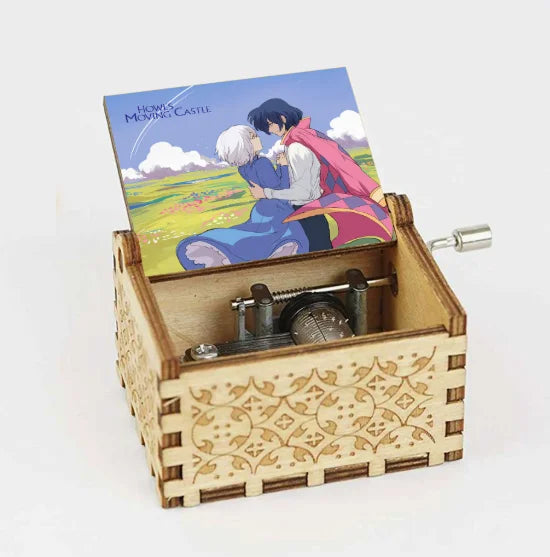 Wooden Hand-Cranked Music Box | Howl's Moving Castle | 10 MOQ | Custom