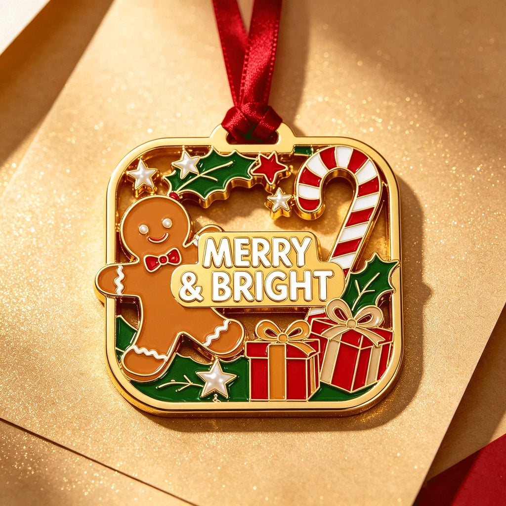Custom Enamel Metal Ornaments 50 pcs | Holiday Gifts