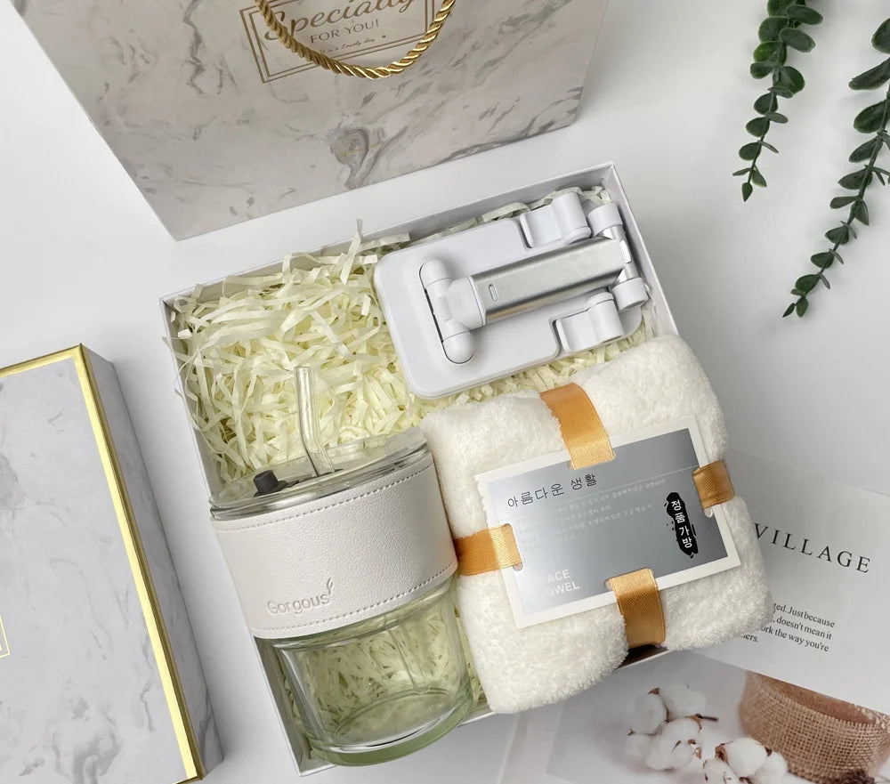 Custom Ceramic Gift Sets: 10 MOQ, 5-Day Lead | Mug, Bottle, Towel for Weddings & Corporate Gifts