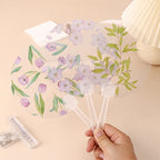 Custom Printed Transparent PP Hand Fan for Wedding Guests