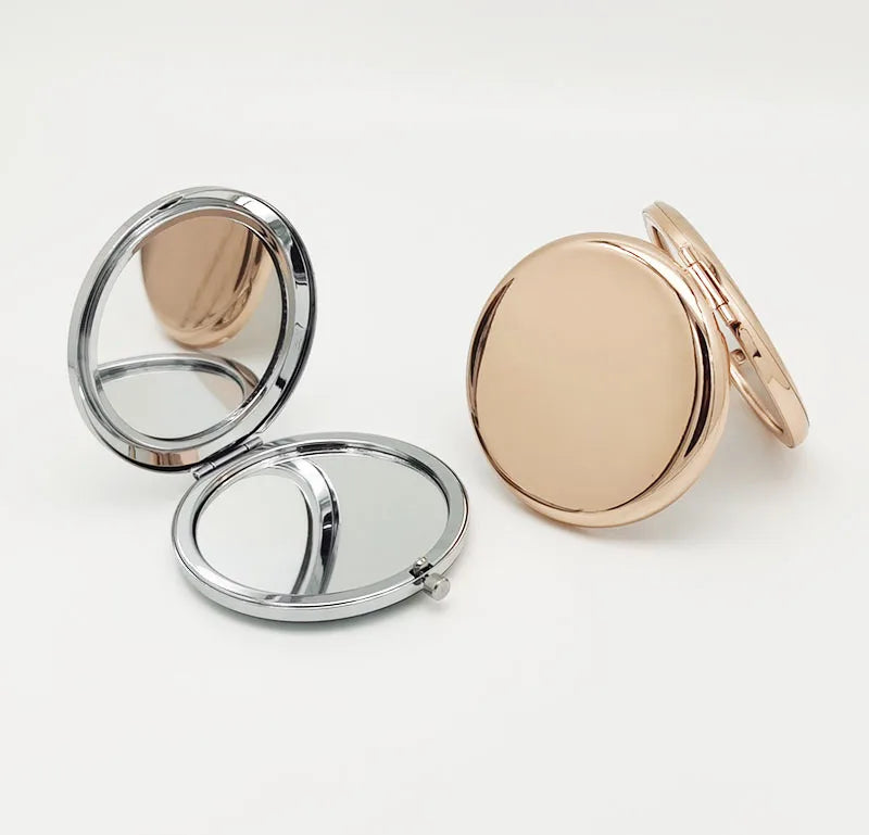Custom Logo Metal Compact Mirrors | Bulk MOQ 50