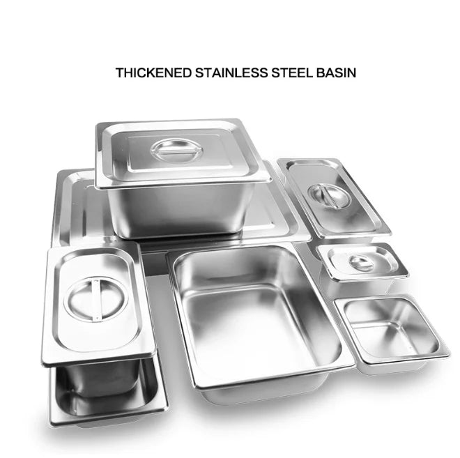 Stainless Steel GN Food Pan | 12 MOQ | Mirror Polish | Hotel Buffet