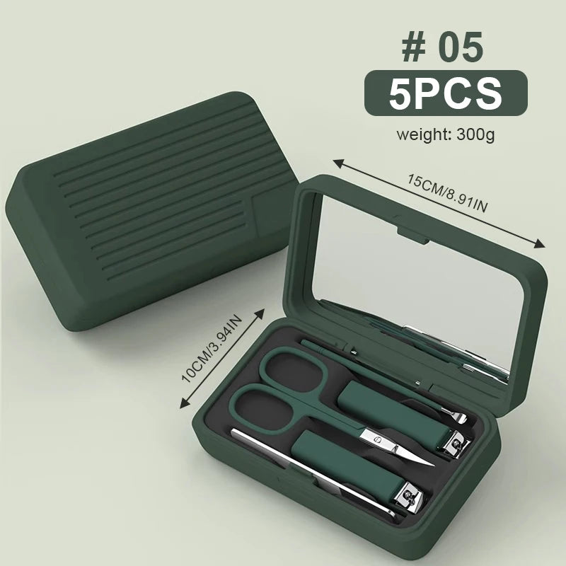 Custom Stainless Steel Manicure Set 5-Piece | Travel Grooming Kit | Bulk Logo