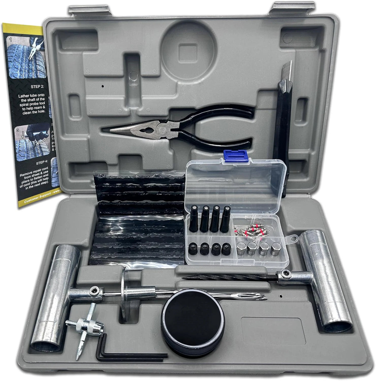 50-Piece Custom Tire Repair Tool Kit with Logo | MOQ 1 pc