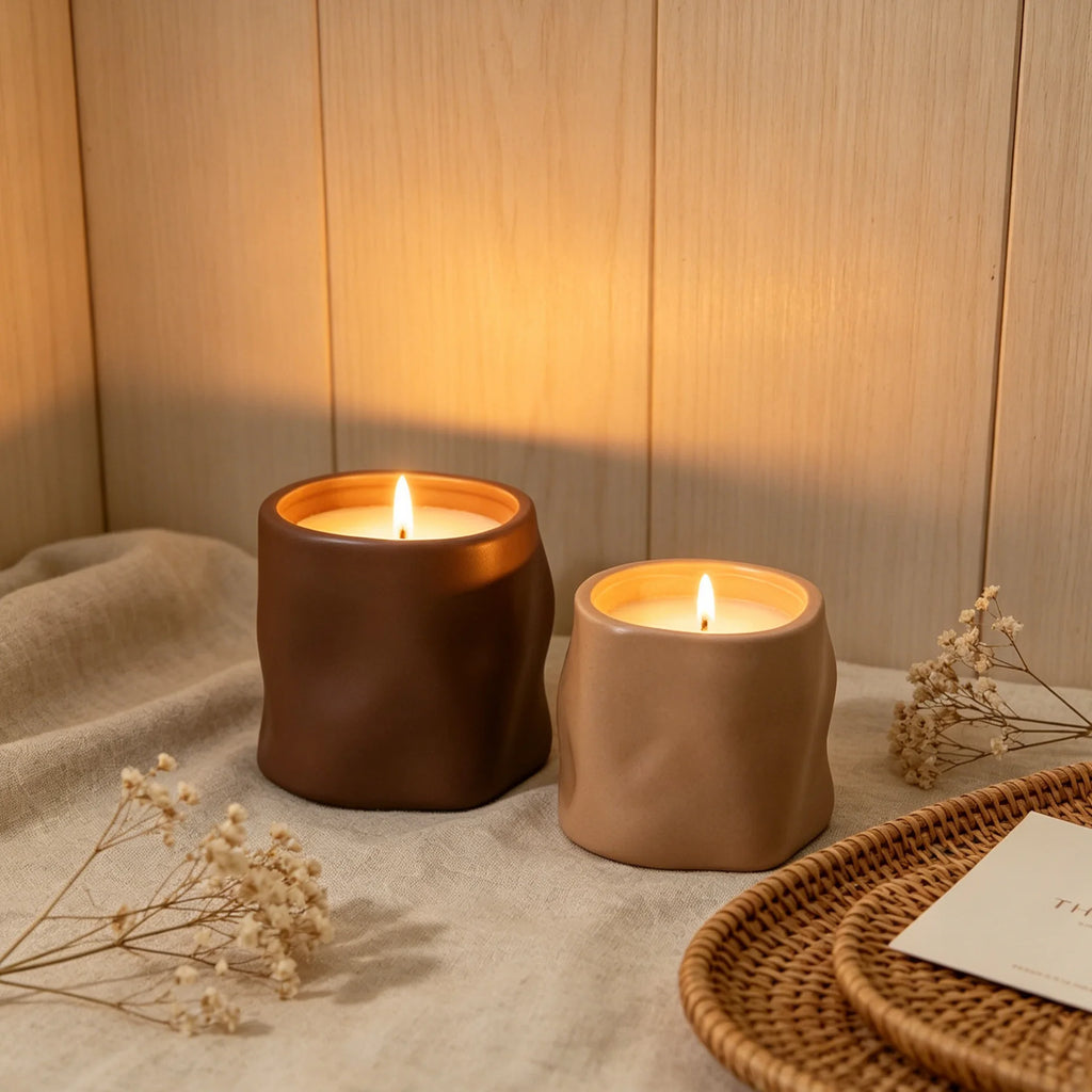 Custom Ceramic Candle Jars with Logo | 12-Piece MOQ for Corporate Gift Programs