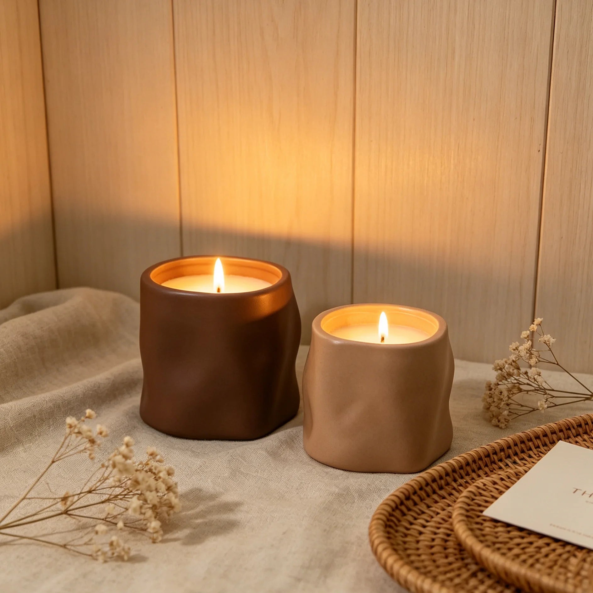 Custom Ceramic Candle Jars with Logo | 12-Piece MOQ for Corporate Gift Programs