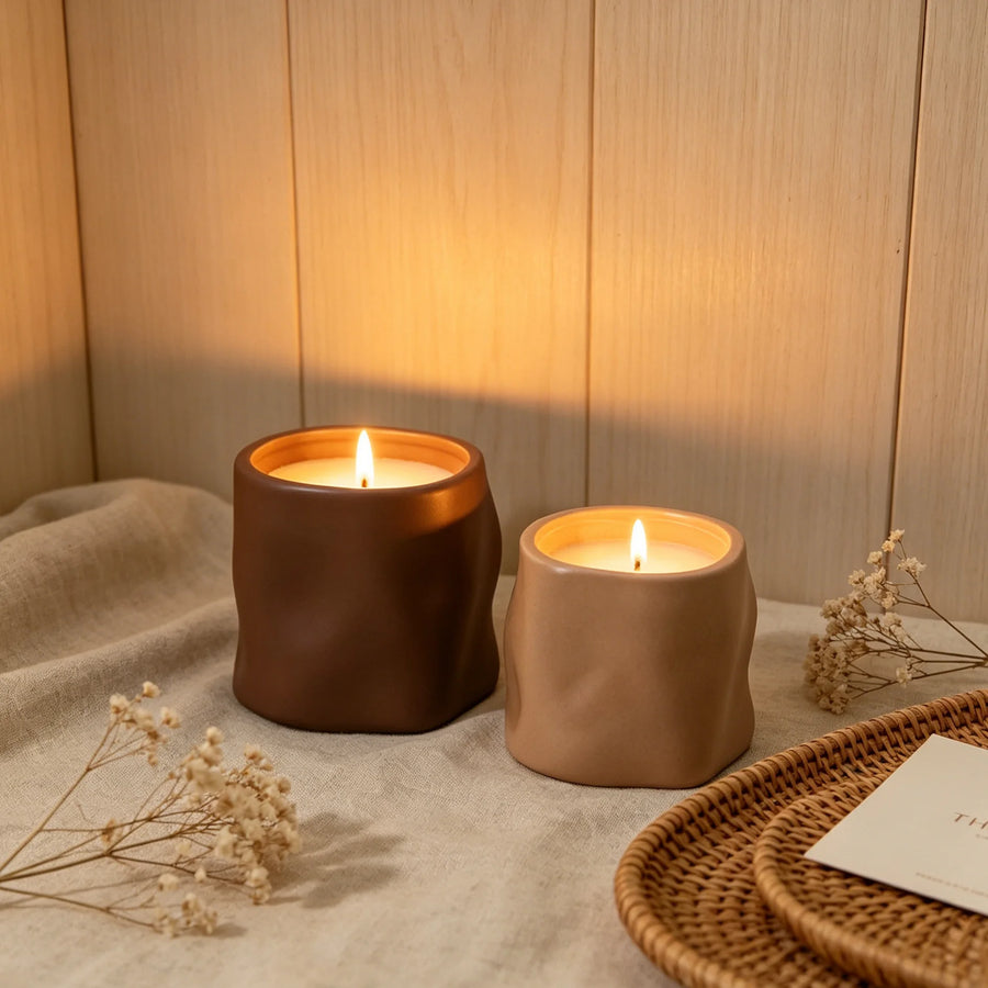 Custom Ceramic Candle Jars with Logo | 12-Piece MOQ for Corporate Gift Programs