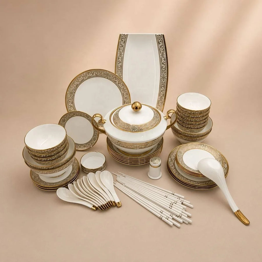 Luxury Bone China Dinnerware Set | Scratch Resistant Tableware