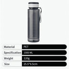 Custom BPA-Free Water Bottles 1000ml | 100 MOQ Sports Team Hydration