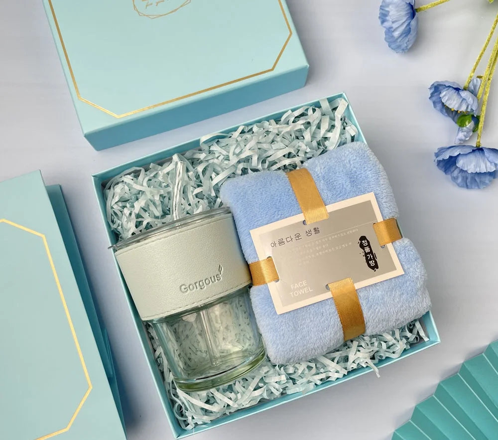 Custom Ceramic Gift Sets: 10 MOQ, 5-Day Lead | Mug, Bottle, Towel for Weddings & Corporate Gifts